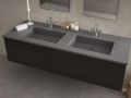 Custom-made double-sin top suspended or built-in – LEEDS 50 DOUBLE