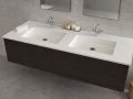Custom-made double-sin top suspended or built-in – LEEDS 50 DOUBLE