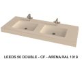 Custom-made double-sin top suspended or built-in – LEEDS 50 DOUBLE