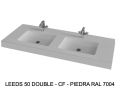 Custom-made double-sin top suspended or built-in – LEEDS 50 DOUBLE