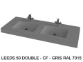 Custom-made double-sin top suspended or built-in – LEEDS 50 DOUBLE