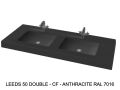 Custom-made double-sin top suspended or built-in – LEEDS 50 DOUBLE