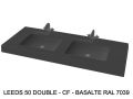 Custom-made double-sin top suspended or built-in – LEEDS 50 DOUBLE