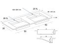 Suspended or built-in double-in gutter plan – LONDON DOUBLE 50