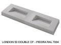 Suspended or built-in double-in gutter plan – LONDON DOUBLE 50