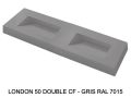 Suspended or built-in double-in gutter plan – LONDON DOUBLE 50