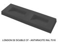 Suspended or built-in double-in gutter plan – LONDON DOUBLE 50