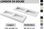 Suspended or built-in double-in gutter plan – LONDON DOUBLE 50