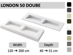 Suspended or built-in double-in gutter plan – LONDON DOUBLE 50