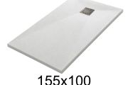 155x100 cm Extra-Flat Resin Shower Tray TECNIK