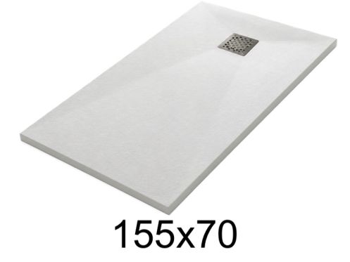 155x70 cm Extra-Flat Resin Shower Tray TECNIK