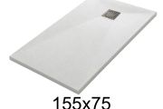 155x75 cm Extra-Flat Resin Shower Tray – TECNIK