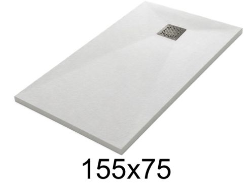 155x75 cm Extra-Flat Resin Shower Tray TECNIK