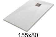 155x80 cm Extra-Flat Resin Shower Tray TECNIK