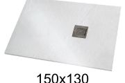 Shower tray 150x130 cm extra-flat resin - VERONE XL