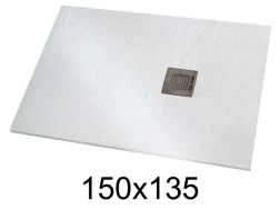 Shower tray 150x135 cm extra-flat resin - VERONE XL