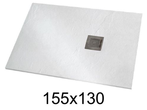 Shower tray 155x130 cm extra-flat resin - VERONE XL
