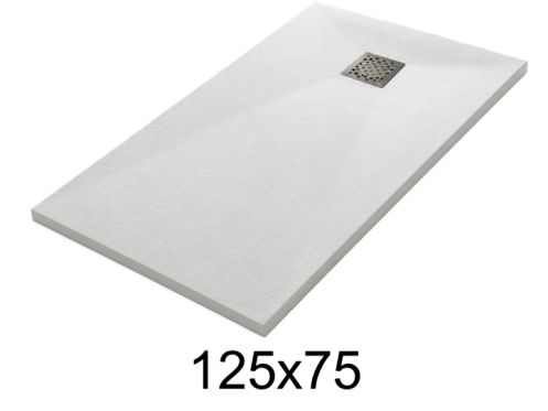 125x75 cm Extra-Flat Resin Shower Tray TECNIK