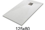 125x80 cm Extra-Flat Resin Shower Tray TECNIK