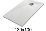 130x100 cm Extra-Flat Resin Shower Tray TECNIK