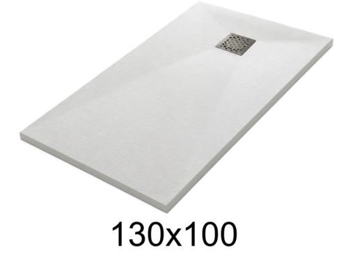 130x100 cm Extra-Flat Resin Shower Tray TECNIK