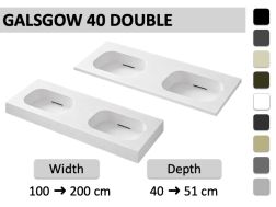 Suspended or built-in design double sin – GLASGOW DOUBLE 40