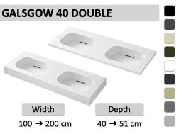 Suspended or built-in design double sin – GLASGOW DOUBLE 60