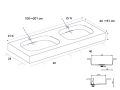Suspended or built-in design double sin – GLASGOW DOUBLE 60