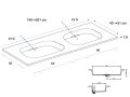 Suspended or built-in design double sin – GLASGOW DOUBLE 60