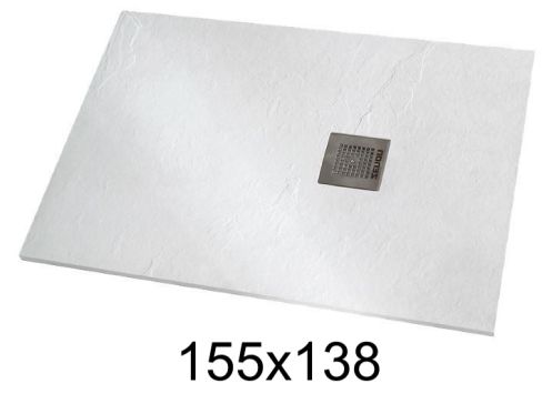 Shower tray 155x138 cm extra-flat resin - VERONE XL