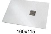 Shower tray 160x115 cm extra-flat resin - VERONE XL