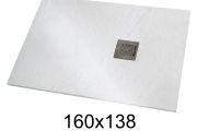 Shower tray 160x138 cm extra-flat resin - VERONE XL