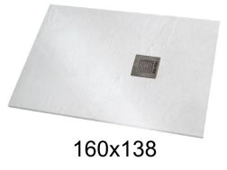 Shower tray 160x138 cm extra-flat resin - VERONE XL