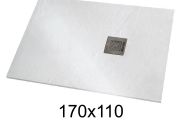 Shower tray 170x110 cm extra-flat resin - VERONE XL