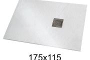 Shower tray 175x115 cm extra-flat resin - VERONE XL