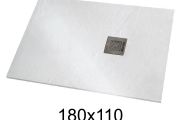 Shower tray 180x110 cm extra-flat resin - VERONE XL