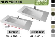 Custom-made suspended or built-in vasin top – NEW YORK 60