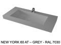 Custom-made suspended or built-in vasin top – NEW YORK 60