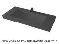 Custom-made suspended or built-in vasin top – NEW YORK 60
