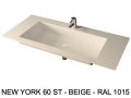 Custom-made suspended or built-in vasin top – NEW YORK 60