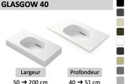 Low-depth suspended or built-in vasin surface - GLASGOW 40
