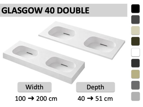 Suspended or built-in design double sin – GLASGOW DOUBLE 60