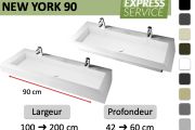 Custom-made suspended or built-in vasin top – NEW YORK 90