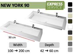 Custom-made suspended or built-in vasin top – NEW YORK 90