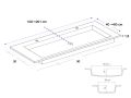 Custom-made suspended or built-in vasin top – NEW YORK 90