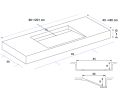 Suspended or custom-made built-in gutter tray – MIAMI 45