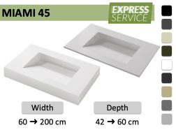 Suspended or custom-made built-in gutter tray – MIAMI 45