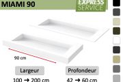 Custom-made double-trough wall-mounted or recessed washbasin – MIAMI 90