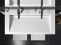 Custom-made double-trough wall-mounted or recessed washbasin – MIAMI 90