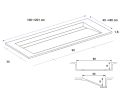 Custom-made double-trough wall-mounted or recessed washbasin – MIAMI 90